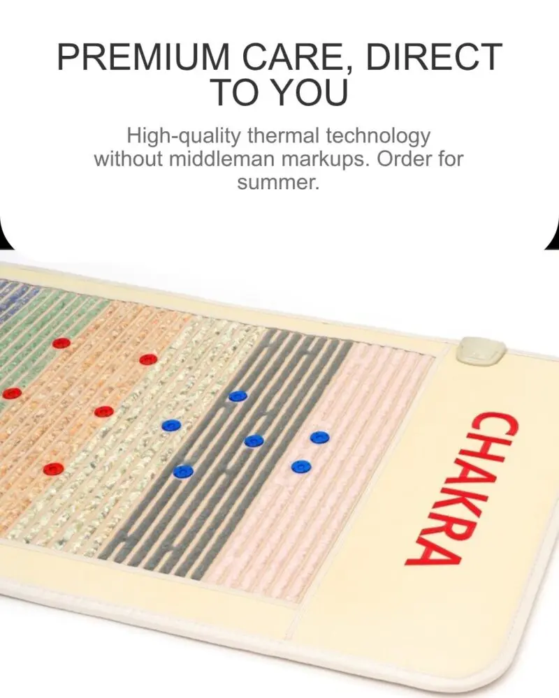 Carefit PEMF Rainbow Chakra Gemstone Massage Heating Mat - Image 2
